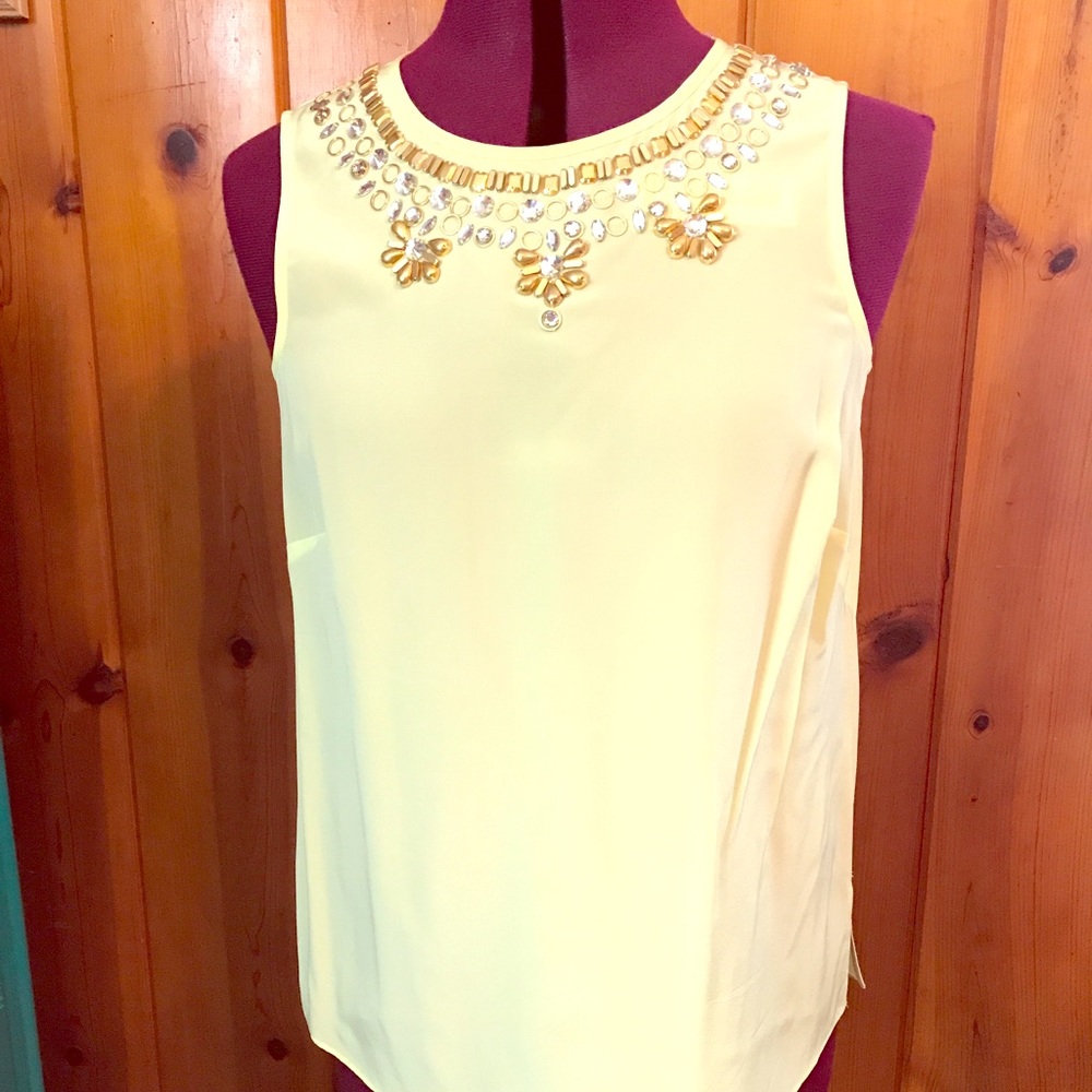 NWT Lilly Pulitzer Green beaded top. Size XS.